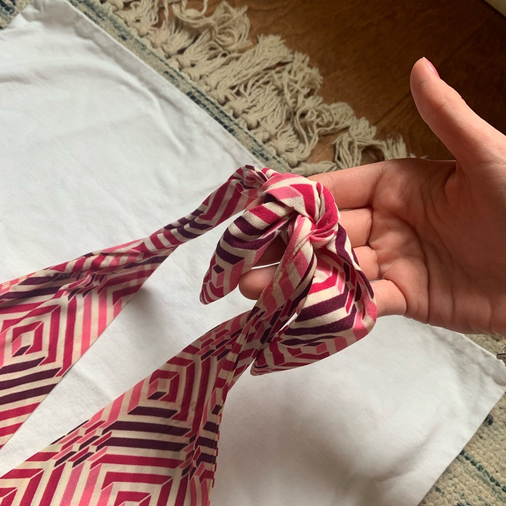 Pink, Patterned Halter Tank